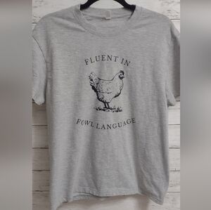 XXL T/ FLUENT IN FOUL LANGUAGE 100% cotton